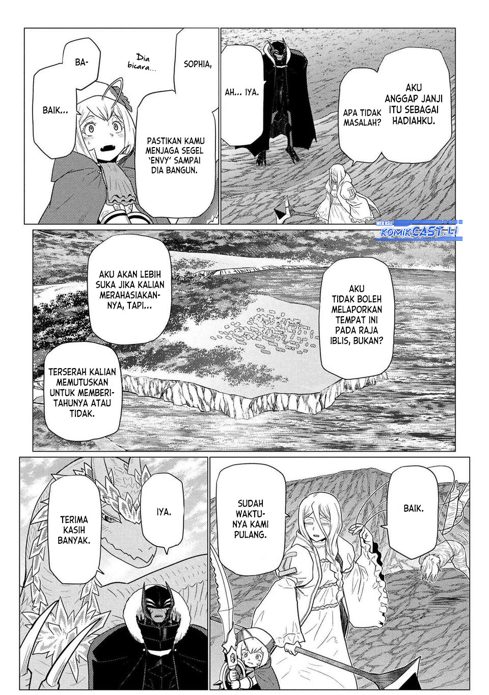 Kumo desu ga, Nani Ka? Chapter 74.2 Bahasa Indonesia
